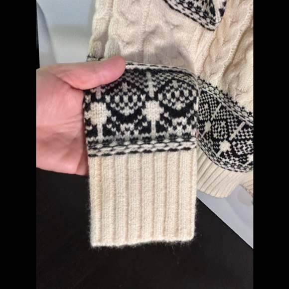 Line & Dot Montana Faire Isle Sweater Cream/Black Size S - NWT - Picture 8 of 16